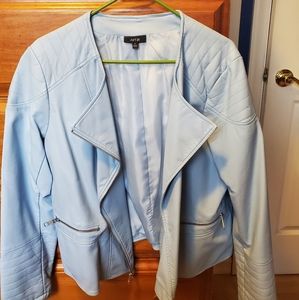 apt. 9 blue leather jacket (XL)